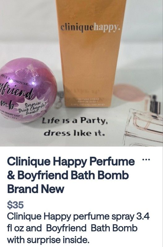 Clinque Perfume & Boyfriend Bath Bomb Brand New