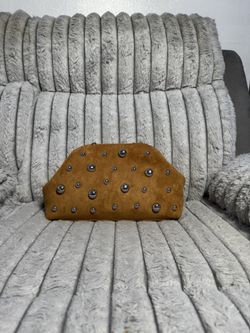 New Brown Studded Clutch Bag Chain