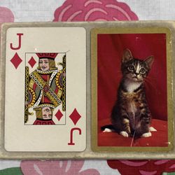 Vintage Set of Chesapeake and Ohio Railroad Playing Cards Featuring the Cat Mascot “Chessie”.