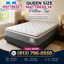 ✨ Brand New Queen Size Mattress 14” Pillow Top – Premium Quality at the Best Price | All Sizes in Stock & Same-Day Delivery Available 🚚