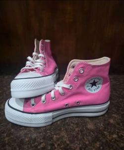 Size 7 Women's New Converse Chuck Taylor All Star Lift Hi Pink Platform Sneakers A08216F