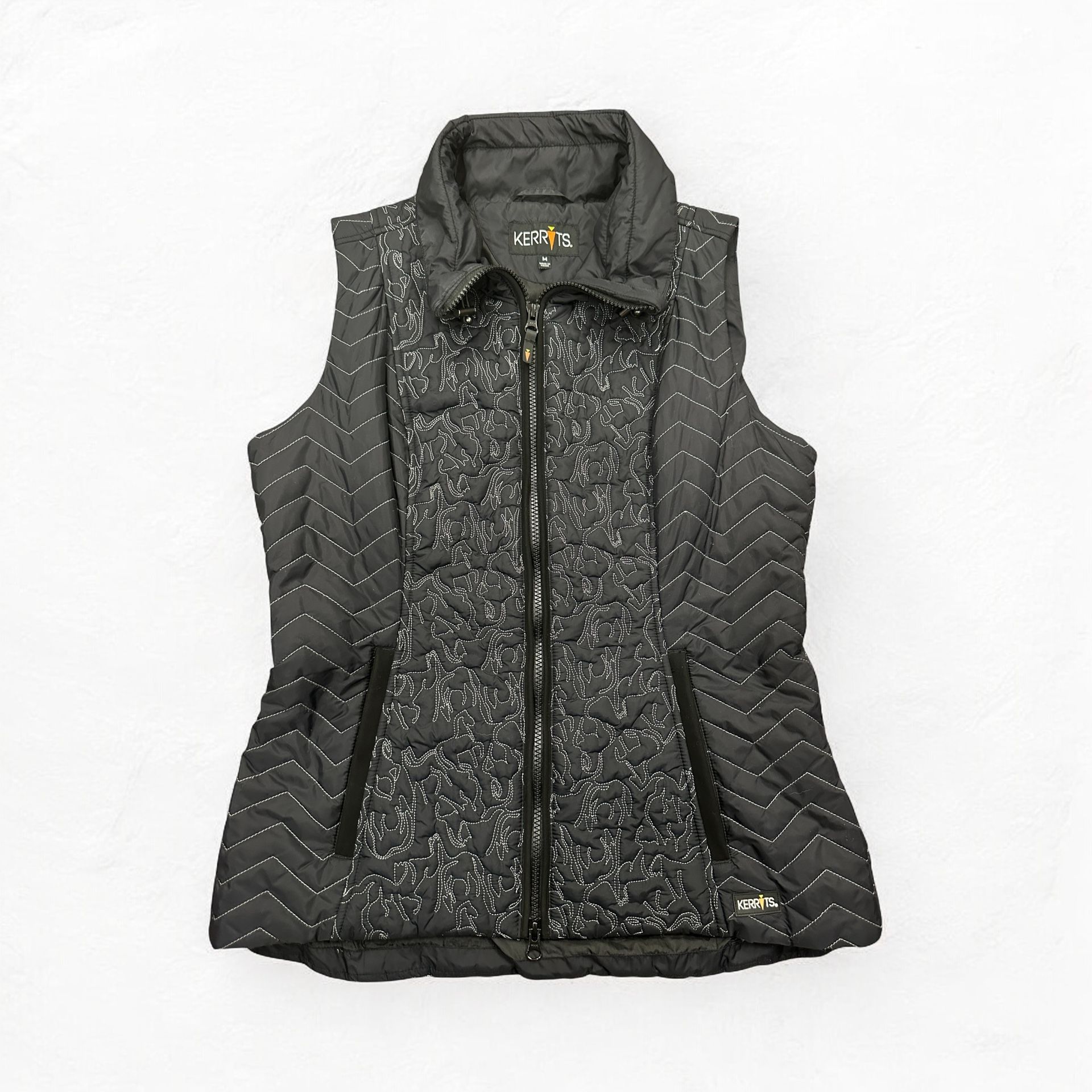 Kerrits Horse Play Women's Quilted Equestrian Rider Vest Black Sz M