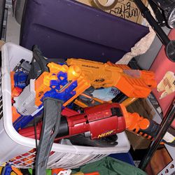 Two Tubs Assorted NERF GUNS 