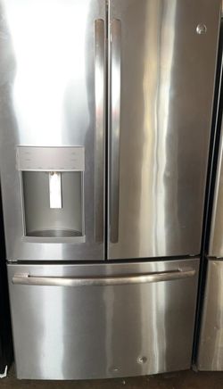 GE  3-Door 33" Stainless Steel Fridge
