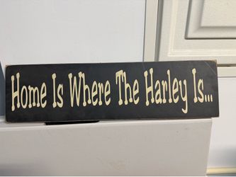 Harley-Davidson Metal Wall Art & “Home Is Where The Harley Is” Sign