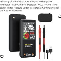 Smart Digital Multimeter Auto Ranging Rechargeable Multimeter Tester with EMF Detector, 10000 Counts TRMS Voltage Tester Measure Voltage Resistance Co