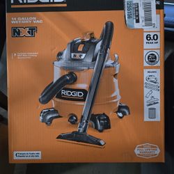 RIDGID
14 Gal. 6.0 Peak HP NXT Shop Vacuum Wet Dry Vac with Fine Dust Filter, Locking Hose, Wands and Attachments