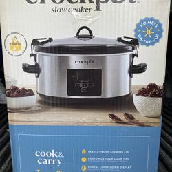 Crock Pop Olla Eléctrica Programable Cook And Carry 