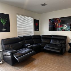 Sectional Black Recliner 