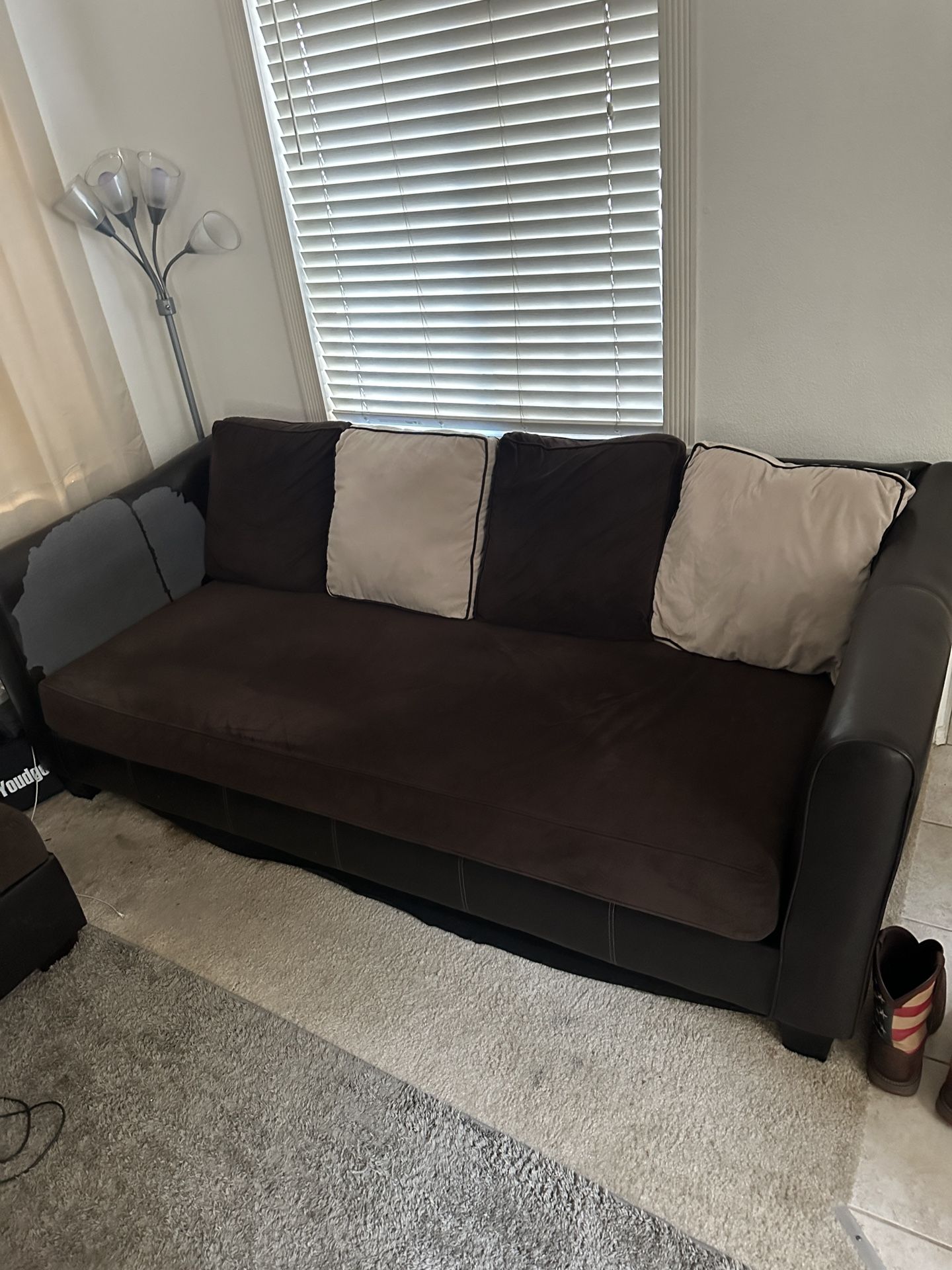 Couch w/ Ottoman. FREE