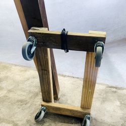 Wood Rolling Dolly Cart Base with Heavy Duty Swivel Caster Wheels Size L28", W16", H8"