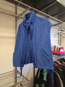 Blue Sherpa Fleece Vest