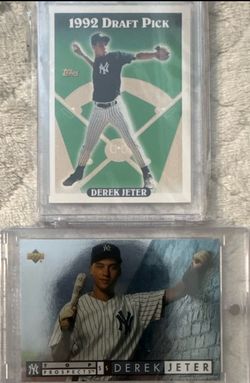 Derek Jeter Rookie Baseball Cards Lot of 2