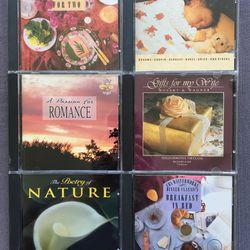 Classical Music Mood Compilations For Special Occasions, lot of 6 CDs, excellent condition. Dinner For Two, A Passion For Romance, Sweet Dreams, Break