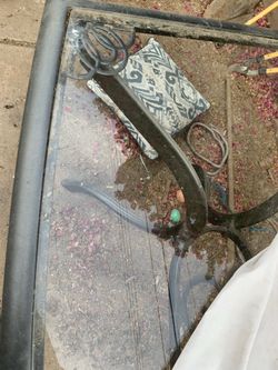 Hampton Bay Outdoor Dining Wrought iron bistro heavy duty metal five pieces