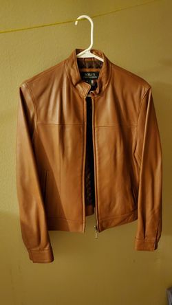 Leather coat jacket