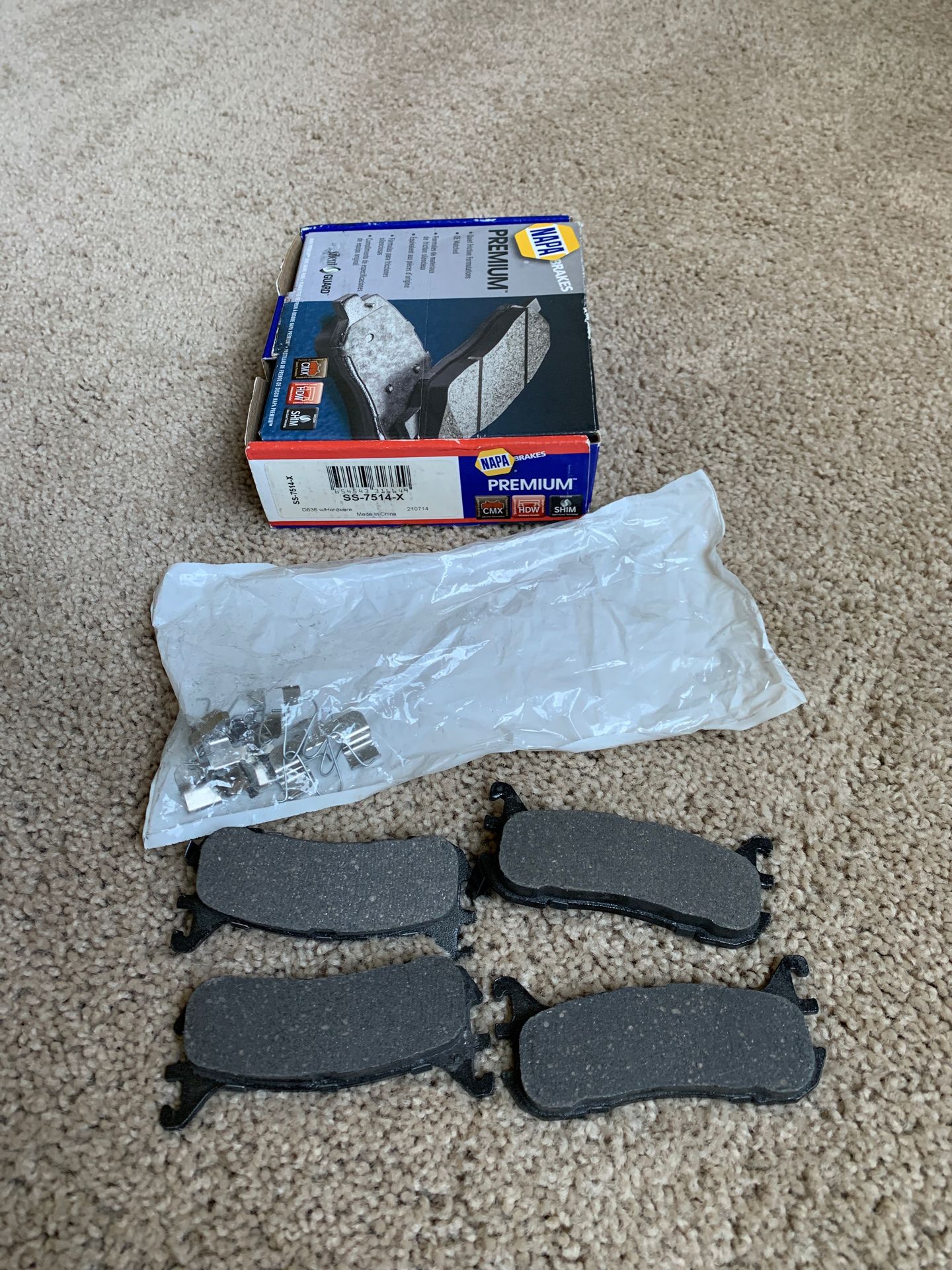 NAPA Premium Rear Brake Pads SS-7514-X MX-5 Miata Escort Protege Tracer