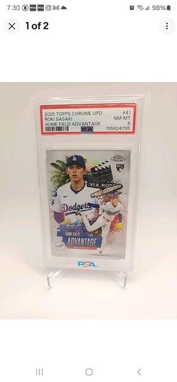 2025 Topps Update Series - Home Field Advantage Roki Sasaki (RC) PSA 8 Dodgers