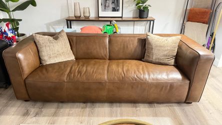 Brown Leather Couch