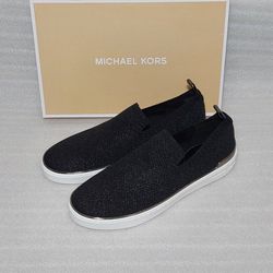 Michael Kors designer slip ons Sneakers Flats. Brand new in box  Black. Size 10 women's shoes 