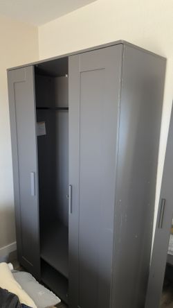 Ikea BRIMNES gray wardrobe with 3 doors- negotiable price