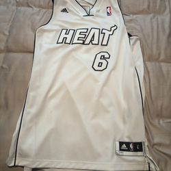 LeBron White Hot Heat Jersey 