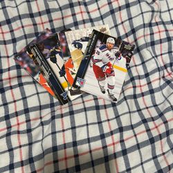 Random Hockey/ Football Cards With About 70 Cents Each