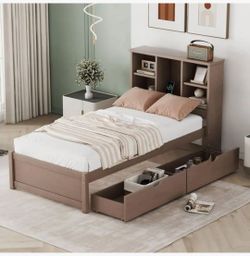 Twin sized bed frame - black