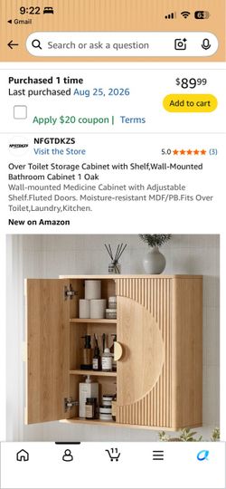 Free bathroom wall mount storage cabinet