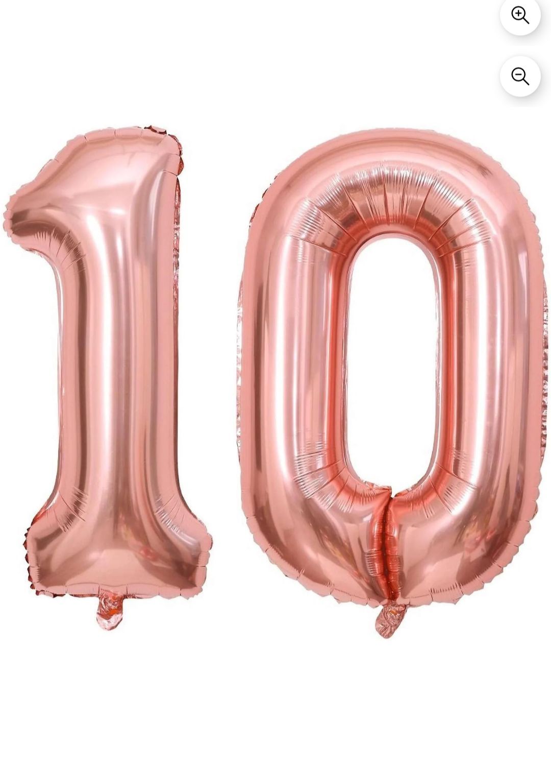Rose gold number 10 balloon