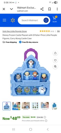 Little People Frozen Set Elsa Anna Kristoff Sven Olaf Snowman and  3 Trolls. 9 Total