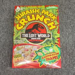 1997 Jurassic Park Crunch The Lost World Collector's Edition Cereal 
