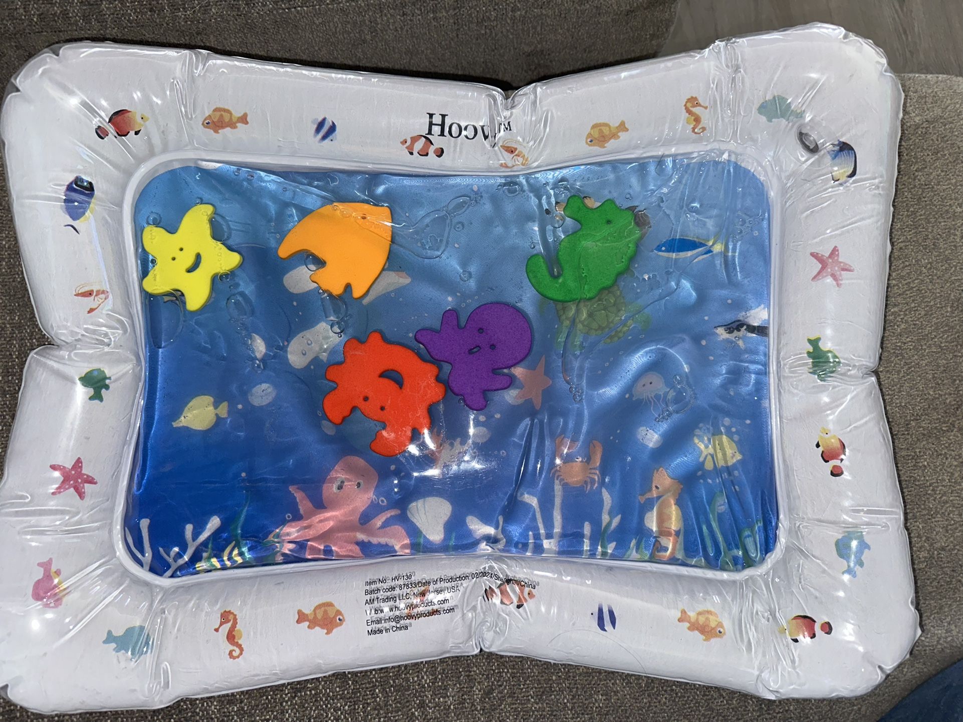 Hoovy Inflatable Tummy Time Water Play Mat 