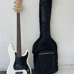 Electric Bass Guitar with Case - Squire (by Fender) Precision Bass (Indonesia) 