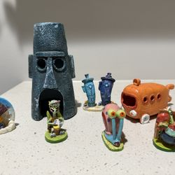 SpongeBob Square Pants Character Aquarium Figures