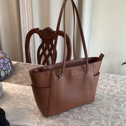 DKNY Tan Purse  9  By 12 Inches 