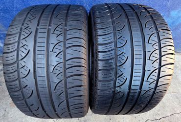 2 USED TIRES PIRELLI 265/35/18