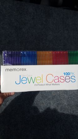 Memorex 100 Pack Slim Jewel Case Assorted Colors