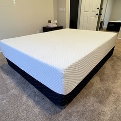 Dream cloud, premiere, solid memory foam queen, mattress, boxspring