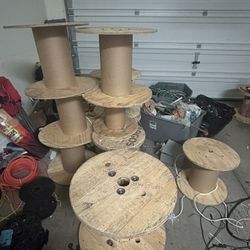 Wooden Wire Spools 
