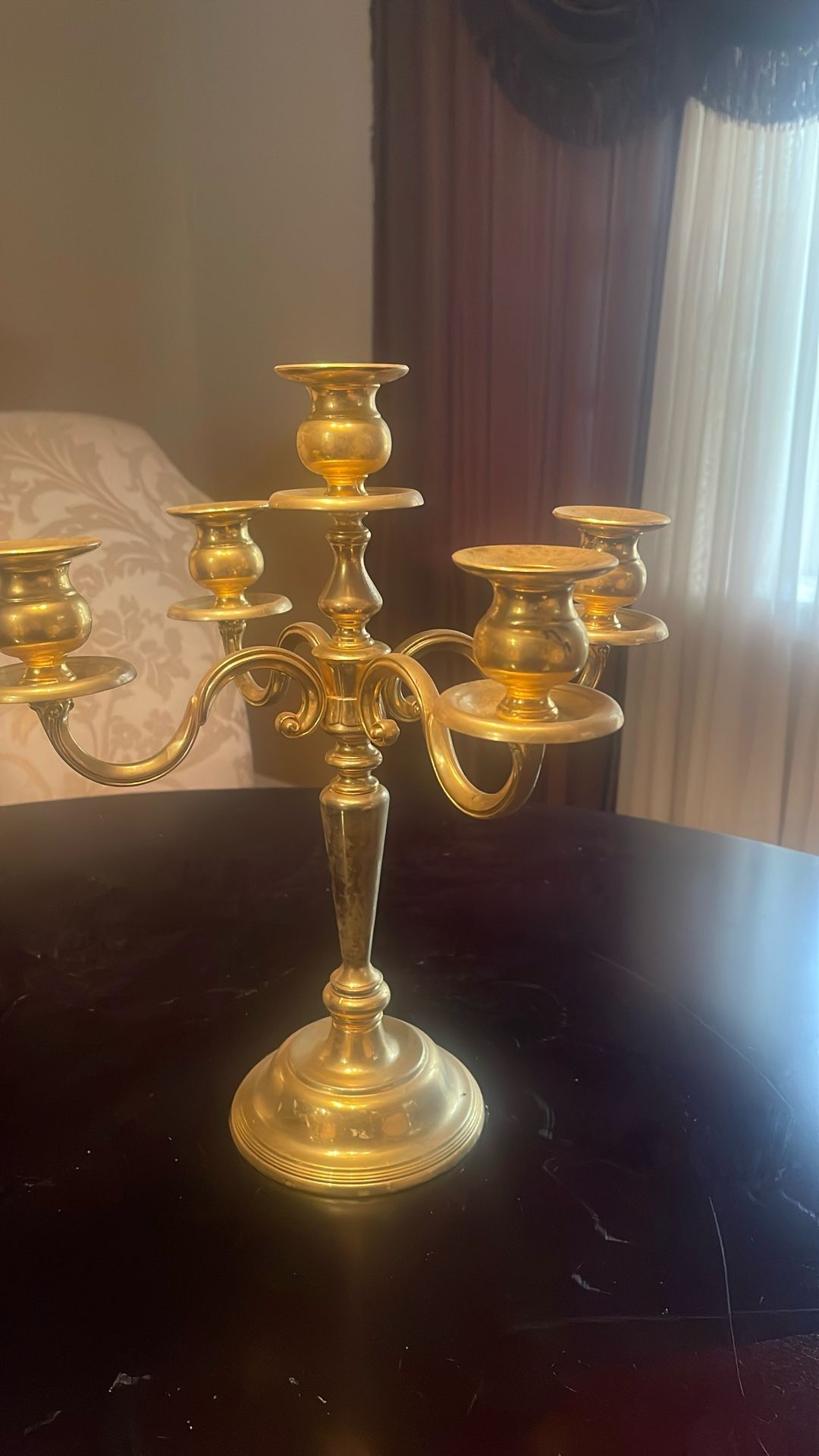 3 Brass Candelabras