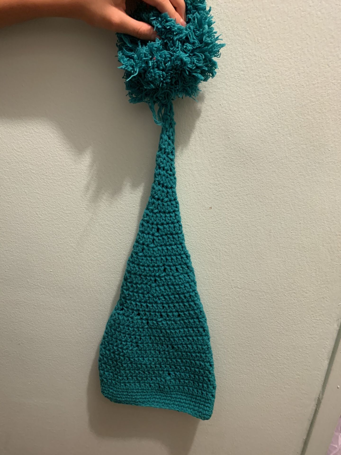 Crochet hat for elf costume size small