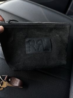 Rrl roughout suede pouch bag
