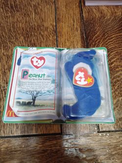 Legends TY Peanut the Royal Elephant Beanie Babies Blue
