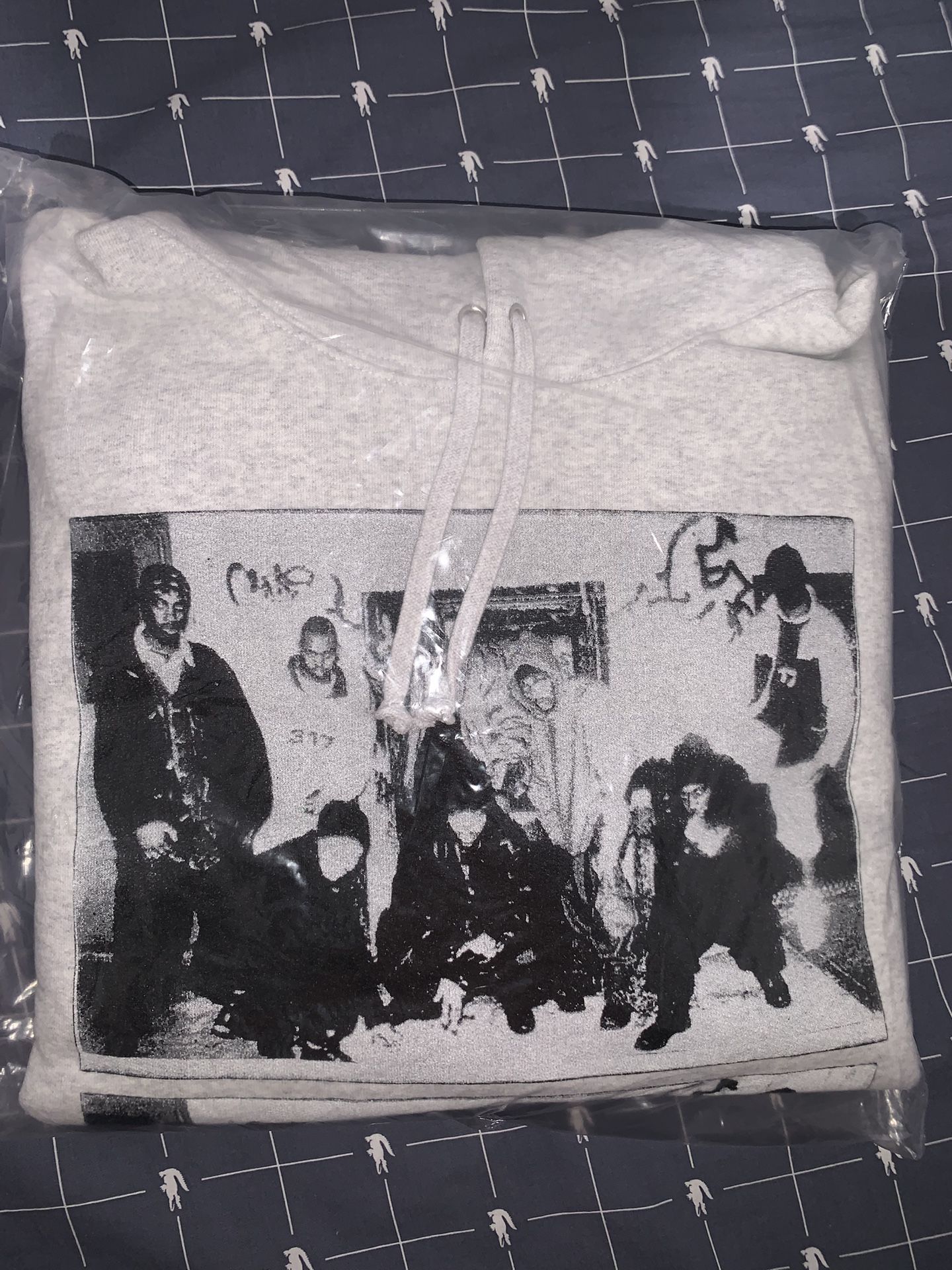 Supreme Wu-Tang Clan Hooded Sweatshirt Heather Grey Size Large