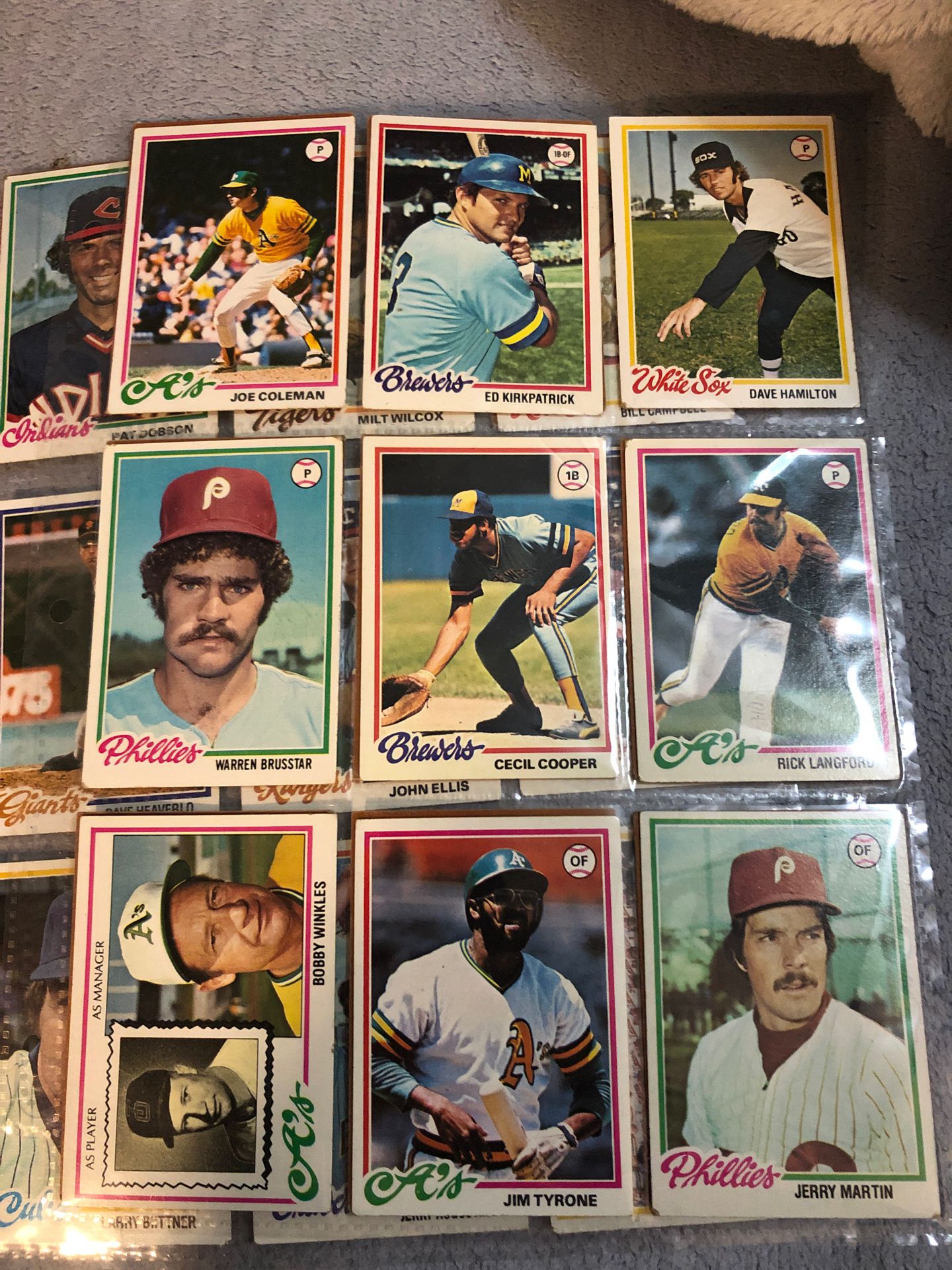 1978 topps cards lot of 30 baseball cards all for $8