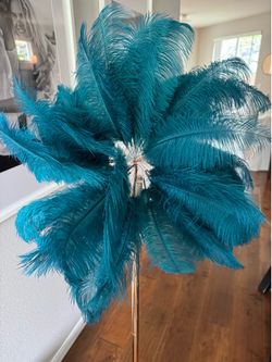 Gold and turquoise lamp
