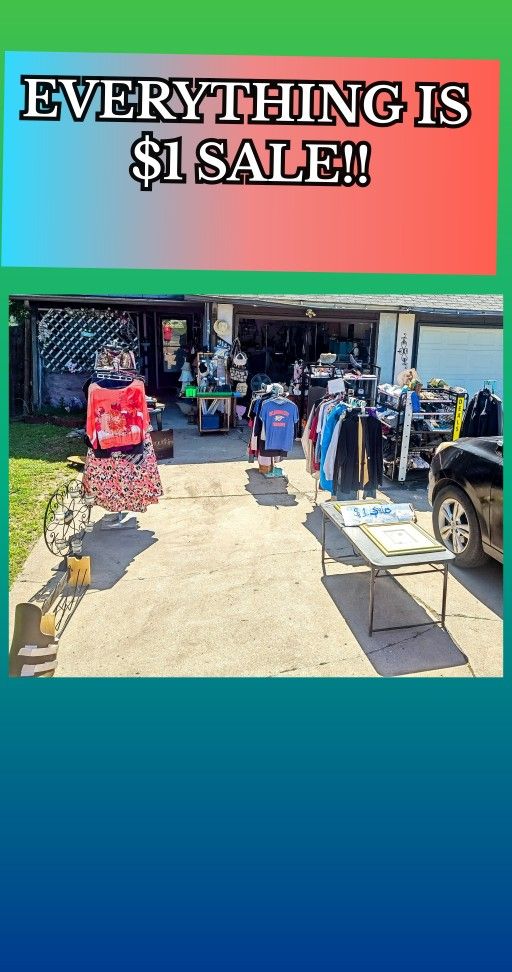 $1 SALE SUNDAY AND MONDAY 9AM TIL 4PM