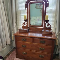 Eastlake Antique Dresser9am