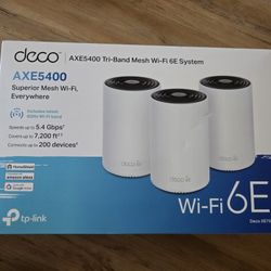 TP-Link Deco AXE5400 Pro Tri-Band Mesh Wi-Fi 6E System (Deco XE75 Pro) - 3 Pack